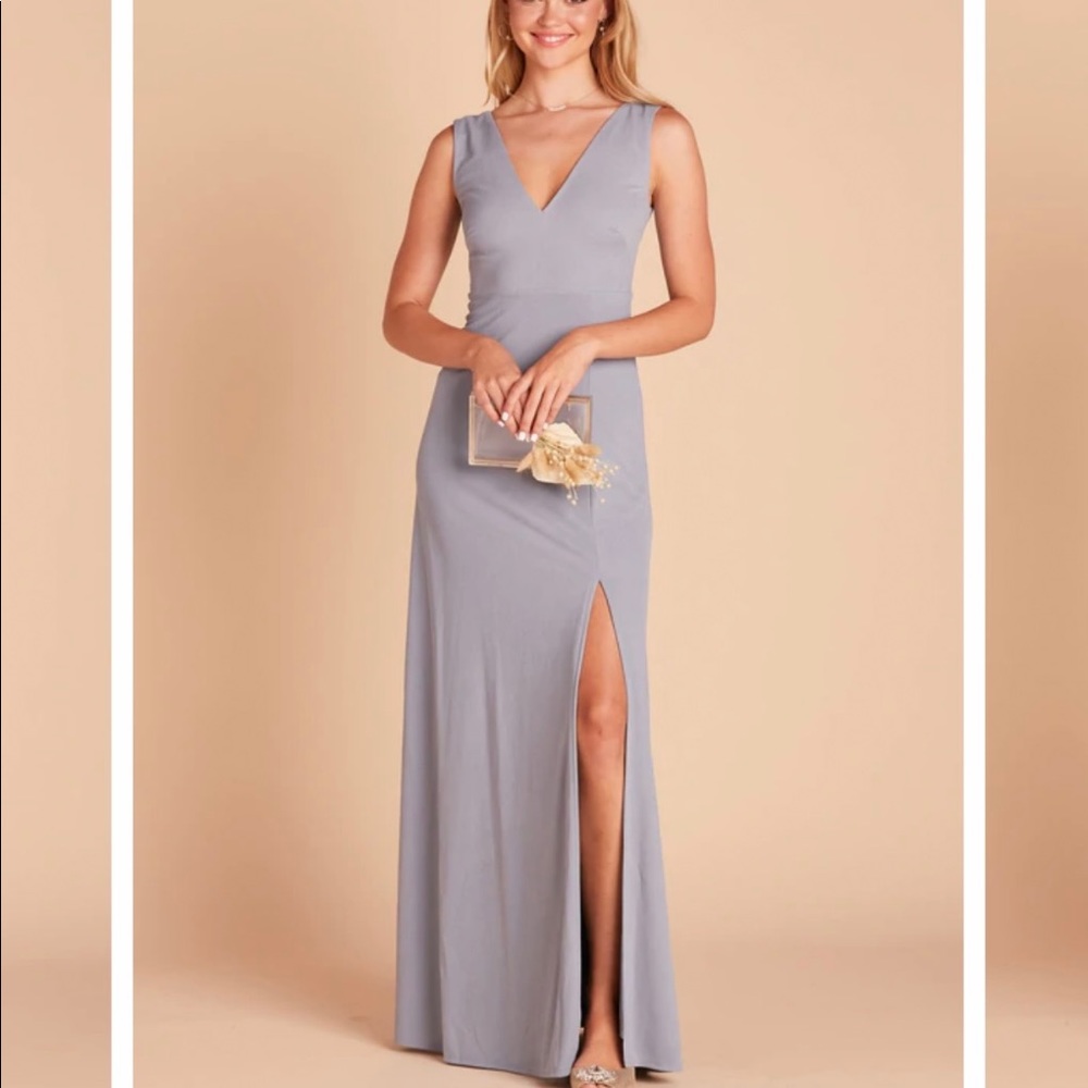 Shamin Dusty Blue Birdy Grey dress